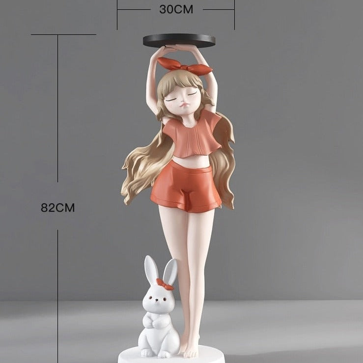 CORX Designs - Girl with Long Hair Bunny Tray Big Statue - Review