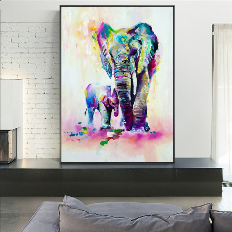 CORX Designs - Watercolor Deer and Elephant Canvas Art - Review