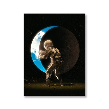 CORX Designs - Astronaut In Space Looking Down On The Earth Canvas Art - Review