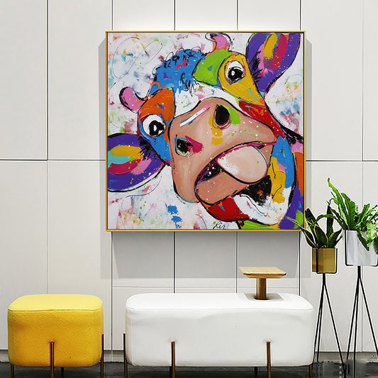 CORX Designs - Colorful Cow Head Canvas Art - Review