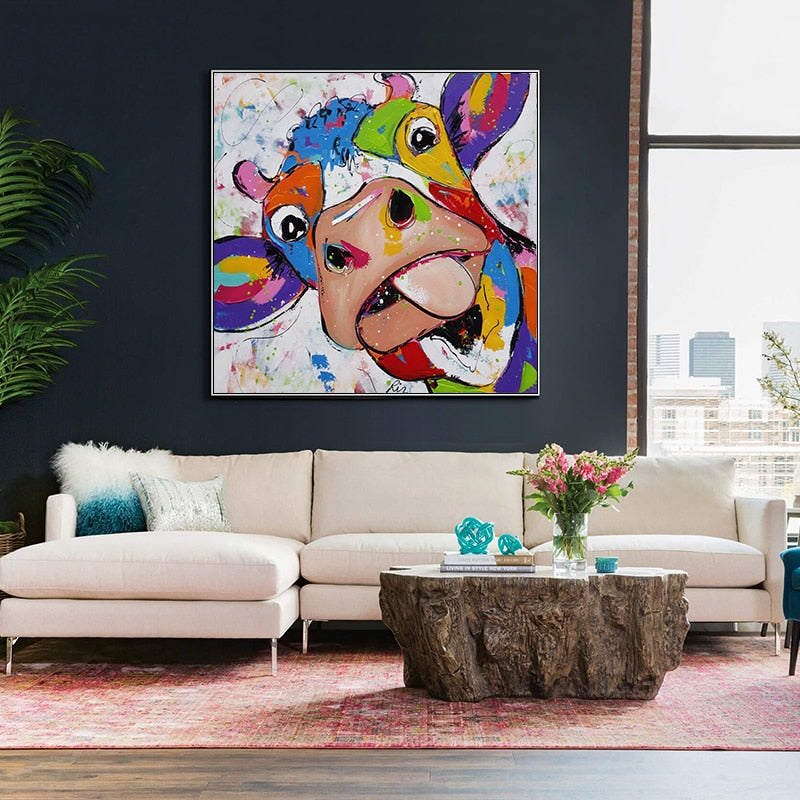 CORX Designs - Colorful Cow Head Canvas Art - Review