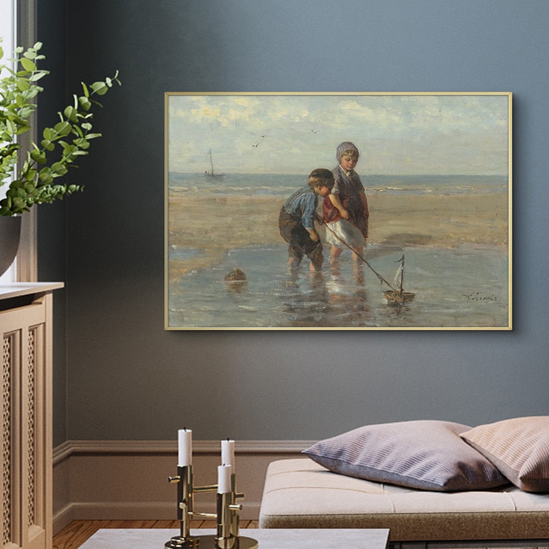 CORX Designs - The Toy Sailboat by Jozef Israels Canvas Art - Review