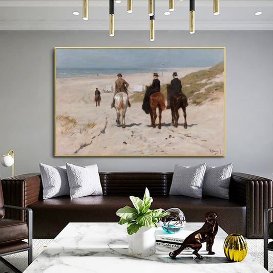 CORX Designs - Morning Ride Along the Beach by Anton Mauve Canvas Art - Review
