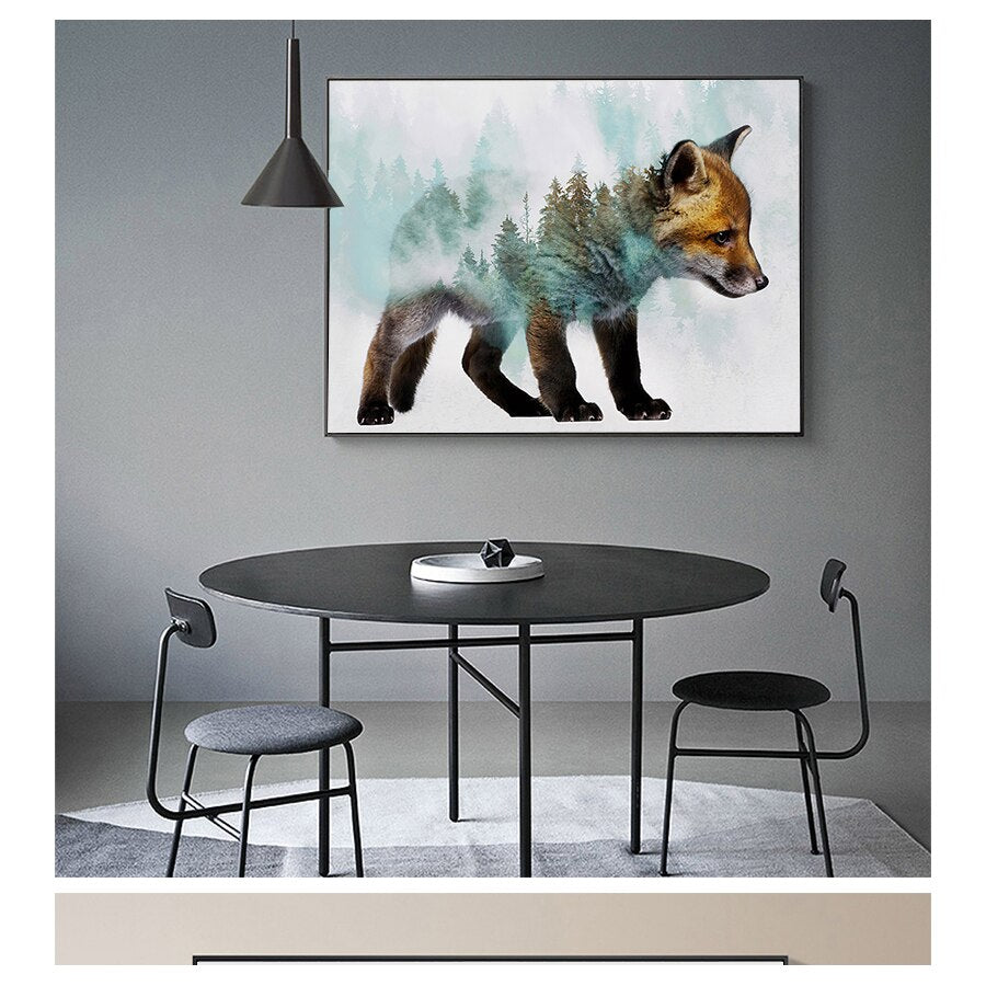 CORX Designs - Forest Bear Fox Wolf Canvas Art - Review