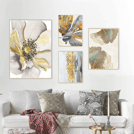 CORX Designs - Golden Ginkgo Flower Canvas Art - Review