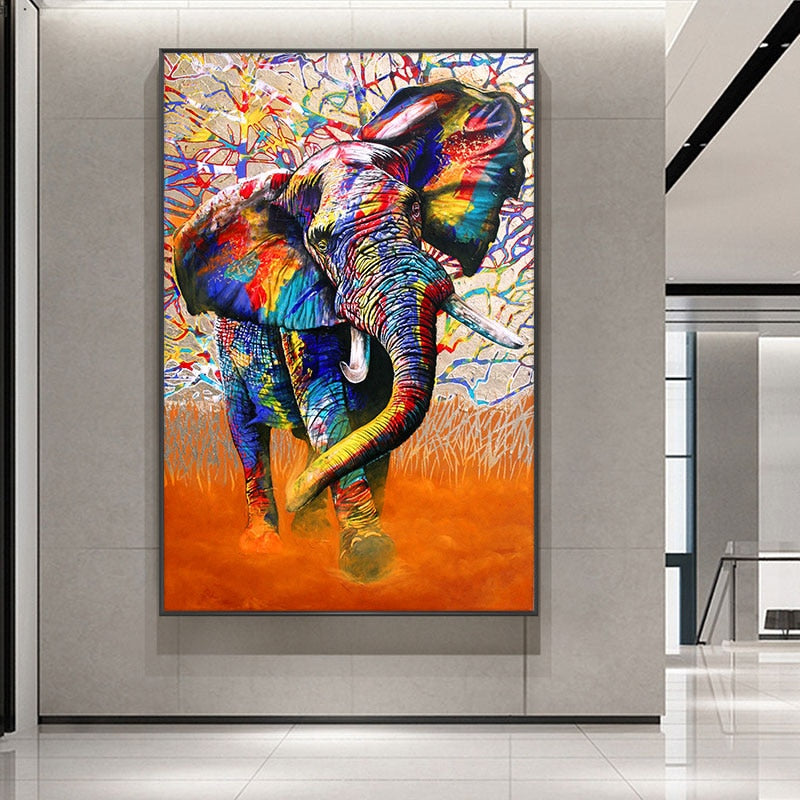 CORX Designs - Colorful Elephant Graffiti Canvas Art - Review