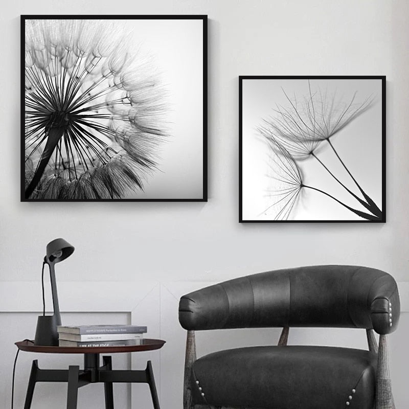 CORX Designs - Black and White Dandelion Flower Art - Review