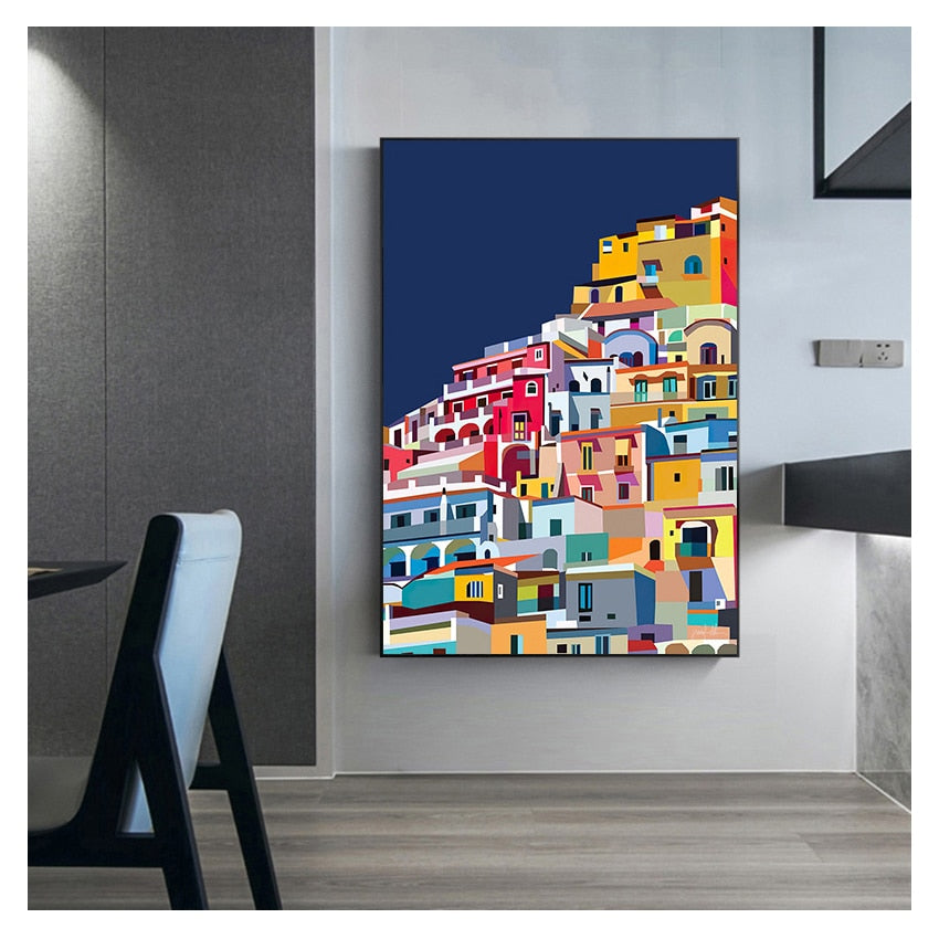 CORX Designs - Colorful Amalfi Coast Wall Art Canvas - Review