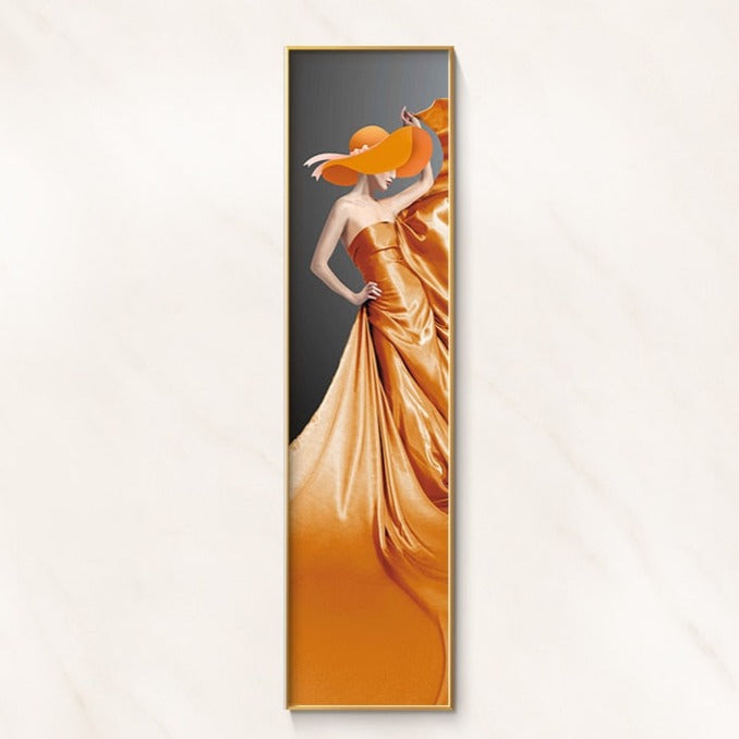 CORX Designs - Orange Dress Fashion Woman Canvas Art - Review
