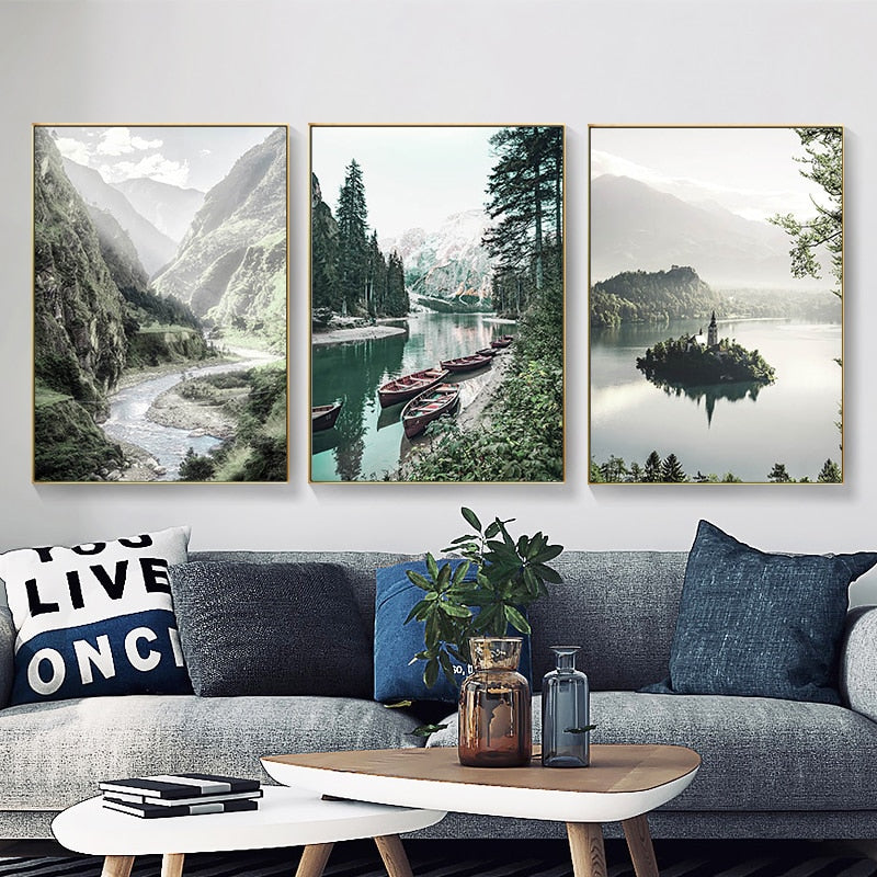 CORX Designs - Scandinavian Black White Nature Landscape Canvas Art - Review