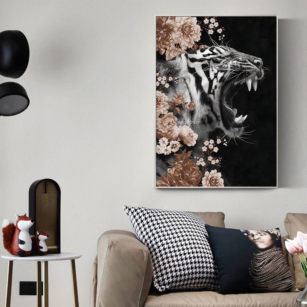 CORX Designs - Shrub Floral Wild Tiger Canvas Art - Review