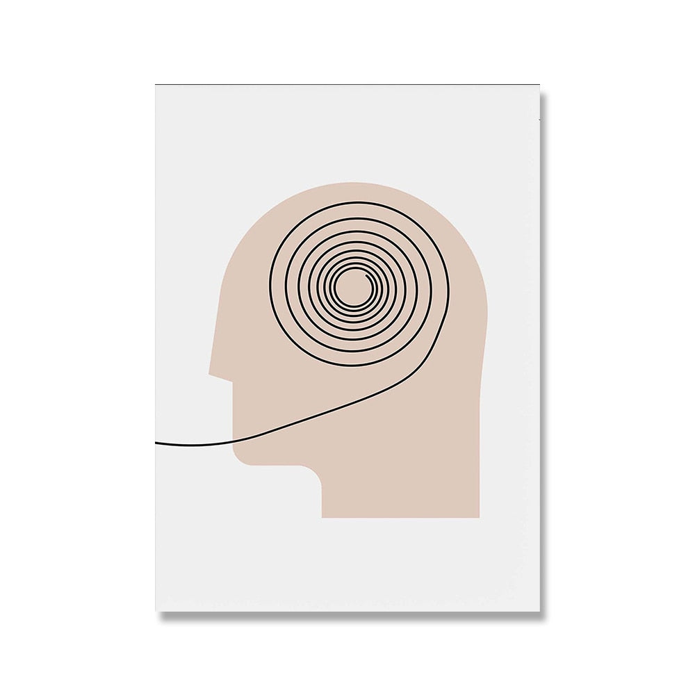 CORX Designs - Minimalist Abstract Human Brain Idea Canvas Art - Review