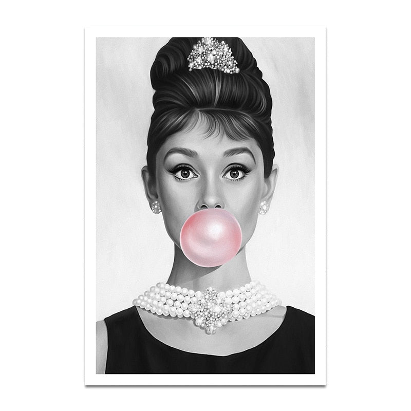 CORX Designs - Black White Pop Audrey Hepburn Bubble Art Canvas - Review