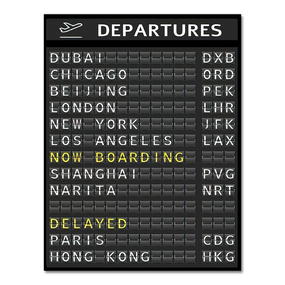 CORX Designs - Airport Departure Board Canvas Art - Review