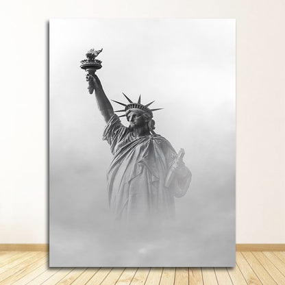 CORX Designs - New York Statue Of Liberty Black and White Canvas Art - Review
