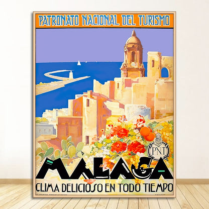 CORX Designs - Spanish Harbor City Malaga Travel Canvas Art - Review