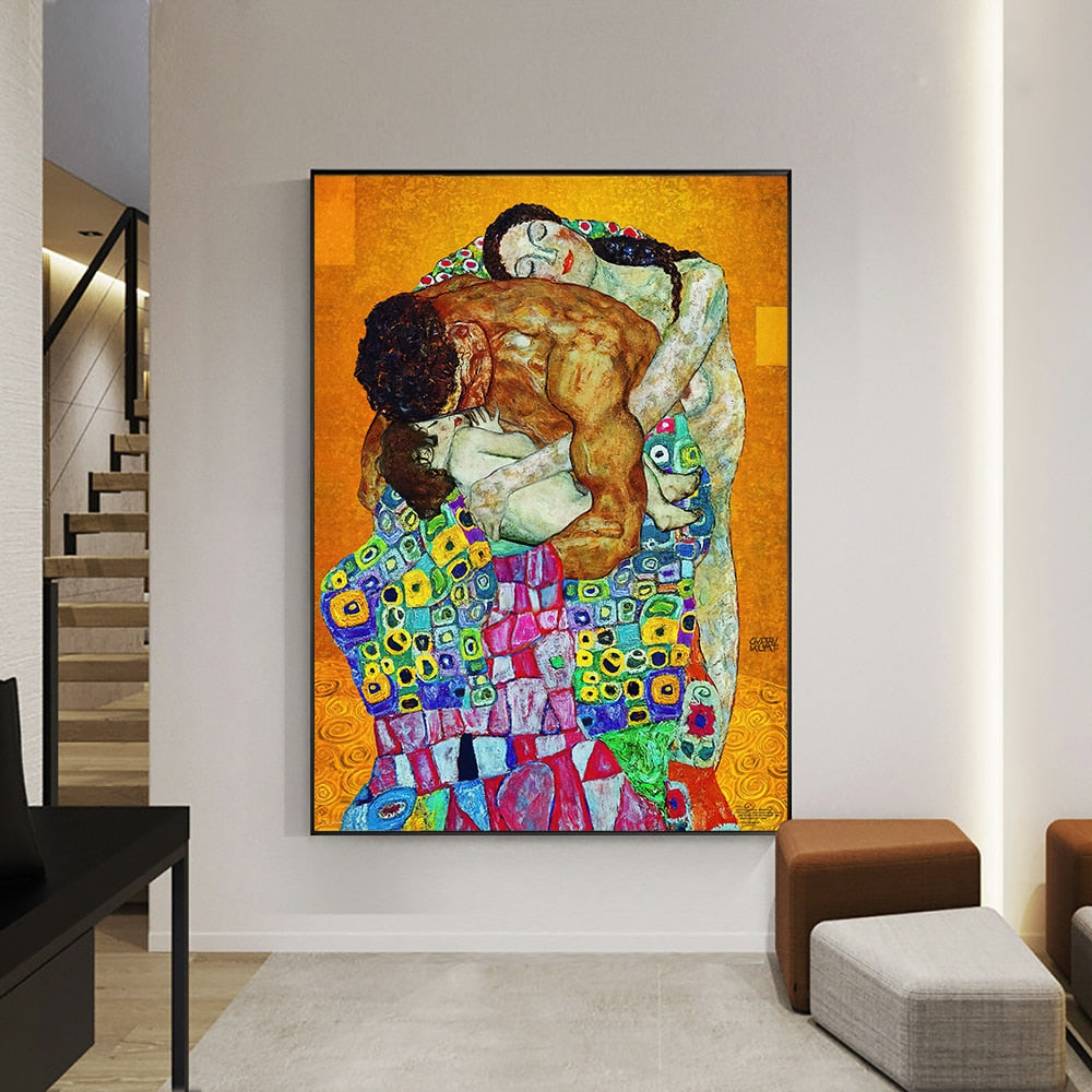 CORX Designs - Abstract Classic Gustav Klimt Family Painting Canvas Art - Review