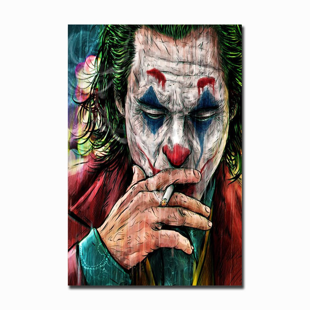 joker cigarette Watch Joaquin Phoenix Do a Creepy Dance in Joker Smoking Joker Canvas Art