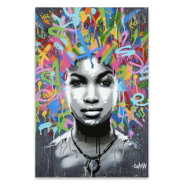 CORX Designs - African Black Woman Graffiti Canvas Art - Review