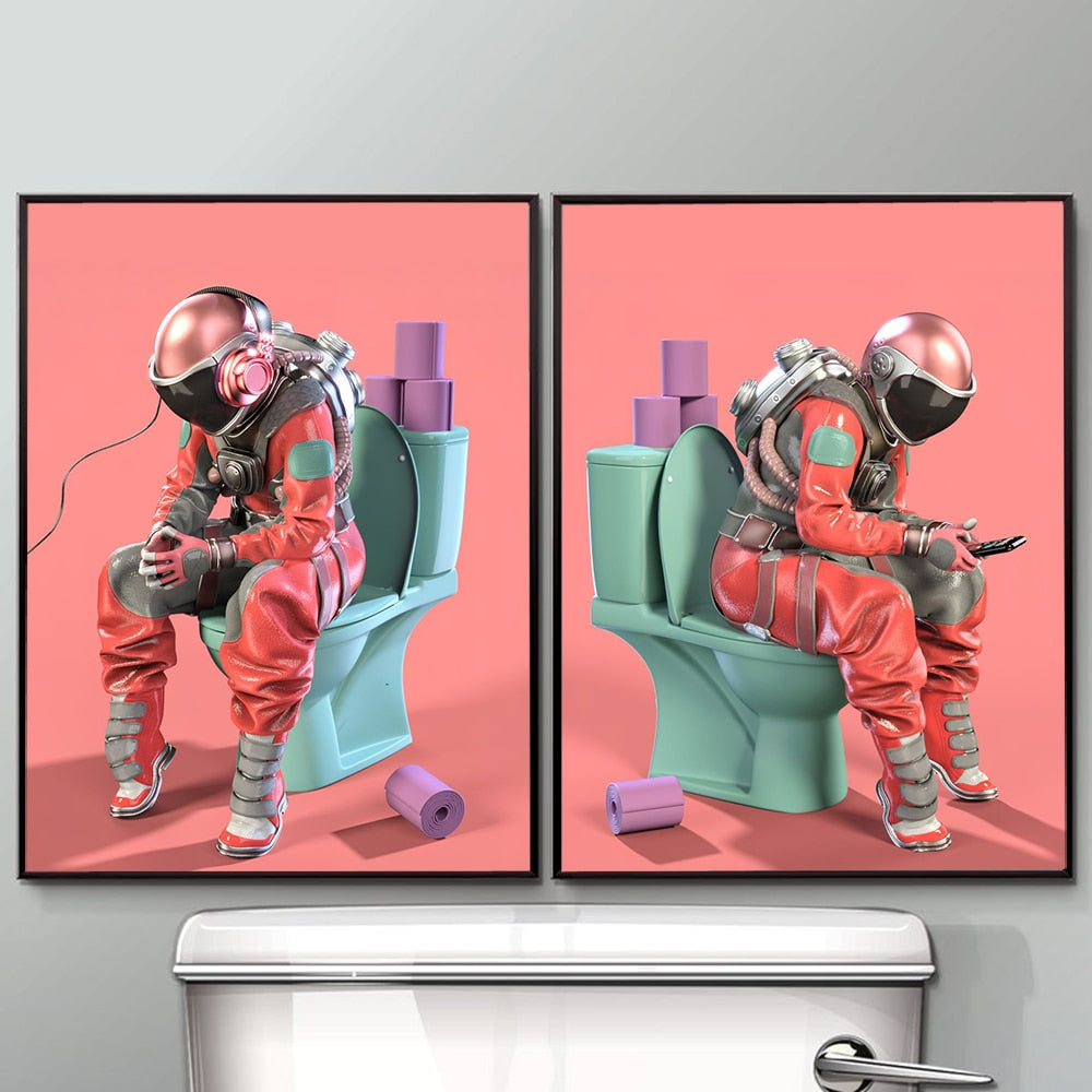 CORX Designs - Astronaut in the Toilet Canvas Art - Review