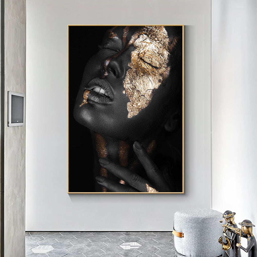 CORX Designs - African Black and Gold Woman Canvas Art - Review