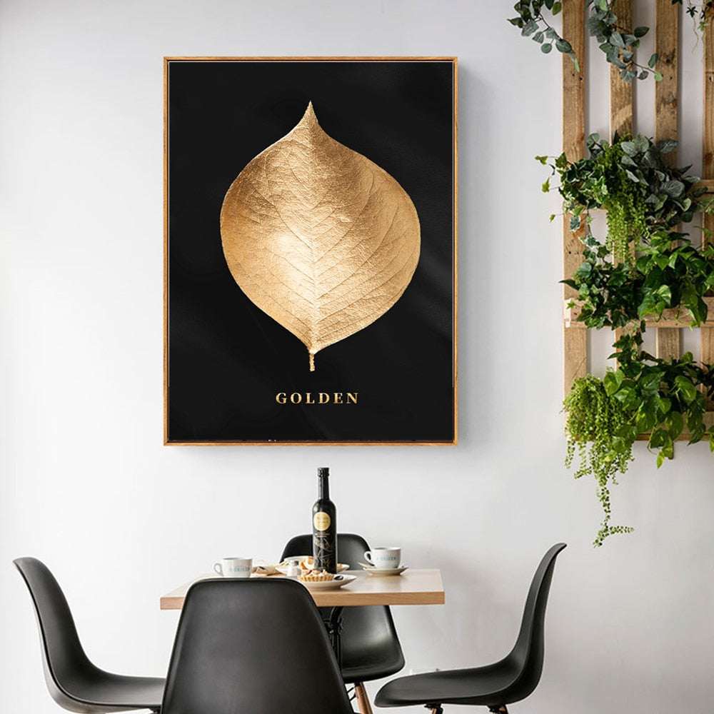 CORX Designs - Gold Black Leaf Canvas Art - Review