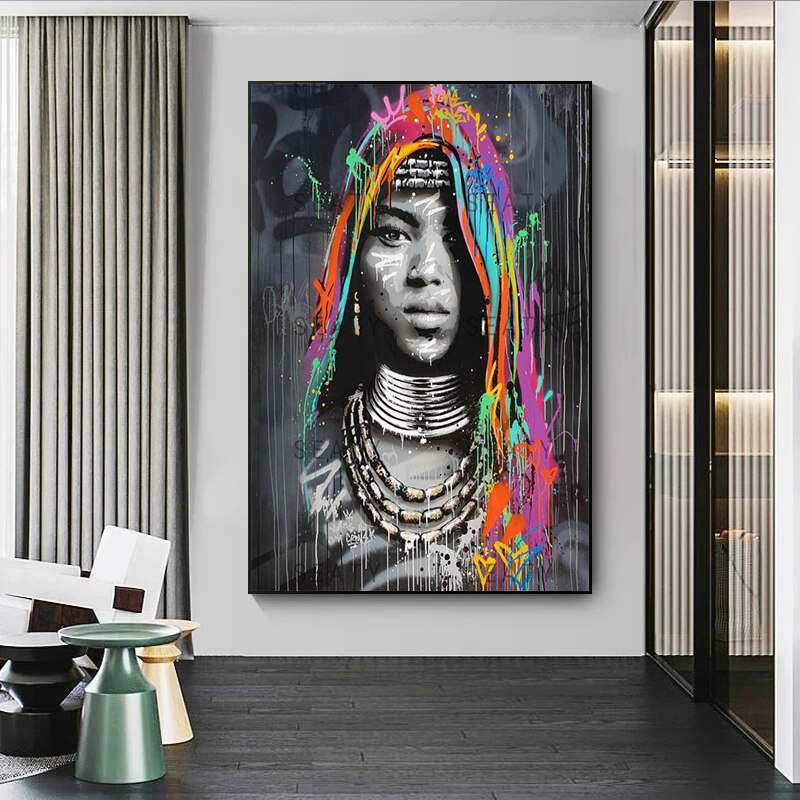 CORX Designs - African Black Woman Graffiti Canvas Art - Review