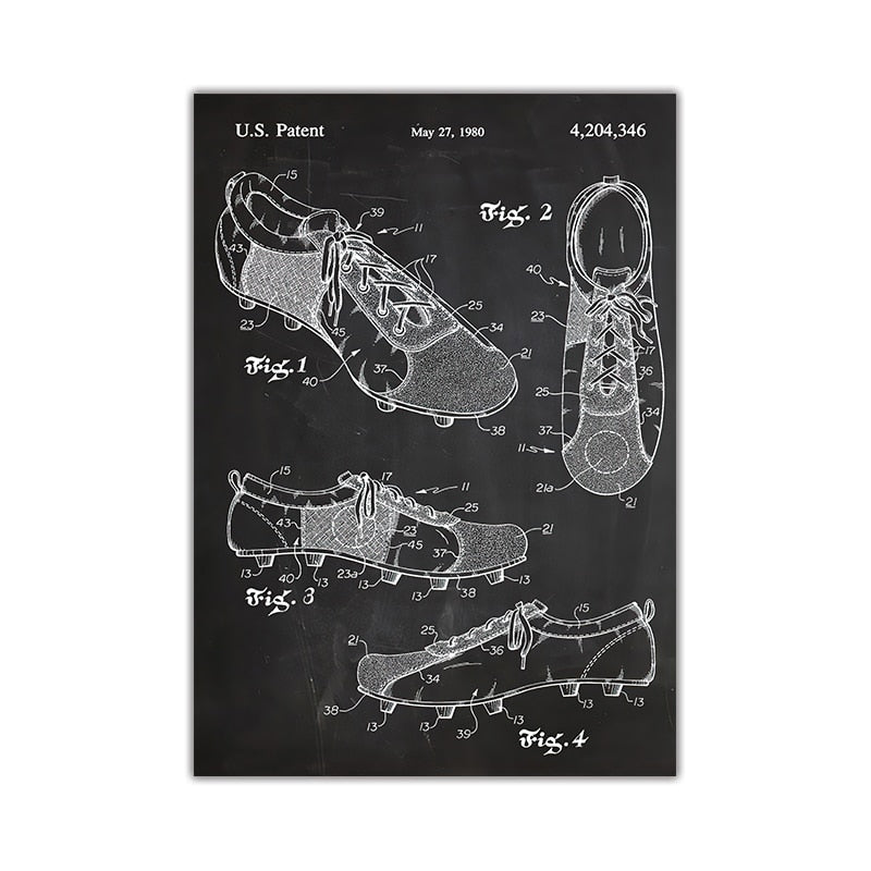 CORX Designs - Football Shoes Blueprint Canvas Art - Review
