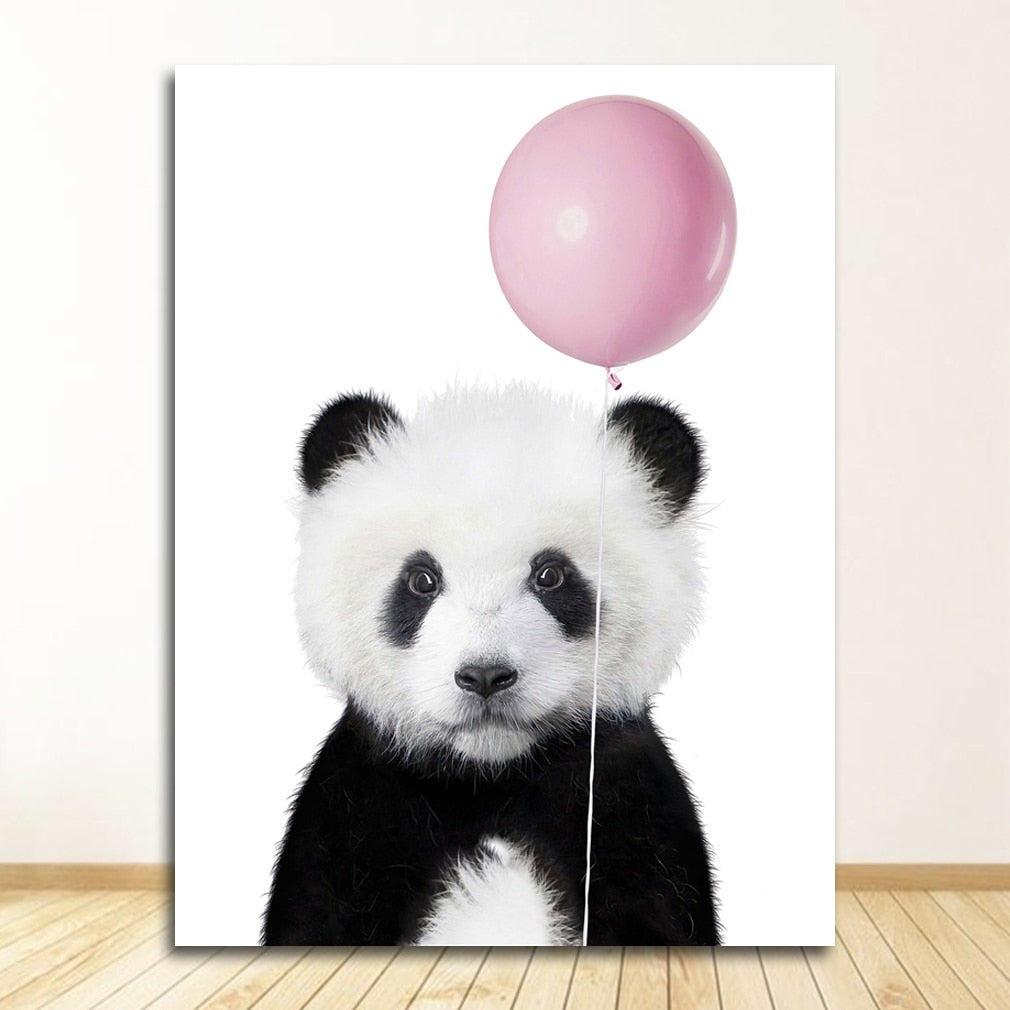 CORX Designs - Cute Pink Balloon Baby Panda Canvas Art - Review