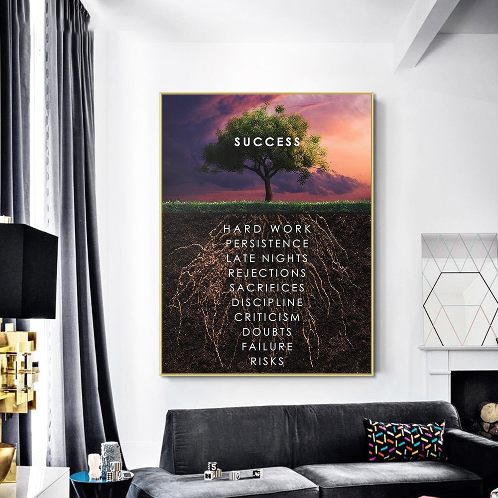 CORX Designs - Success Inspirational Words Tree Canvas Art - Review