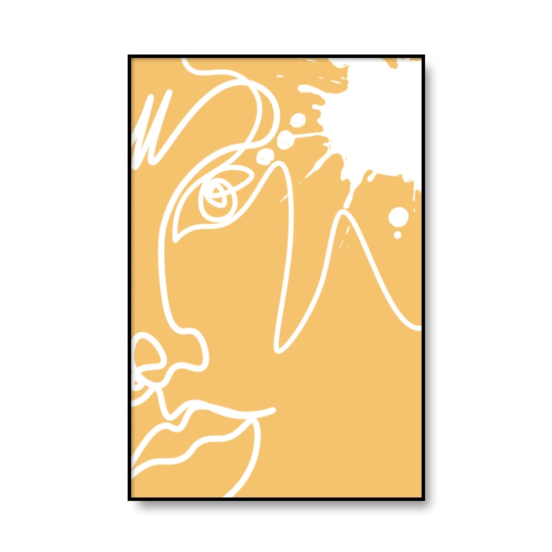 CORX Designs - Abstract Colorful Human Face Lines Canvas Art - Review