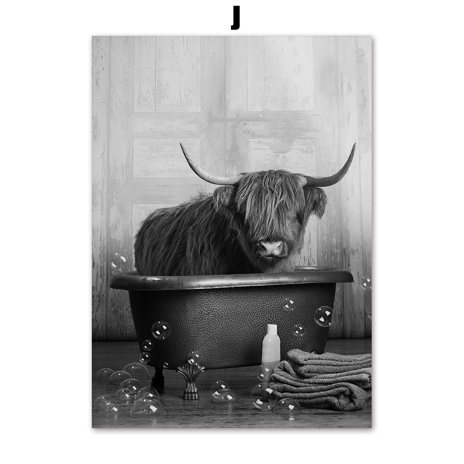 CORX Designs - Animals in the Bathtub Canvas Art - Review