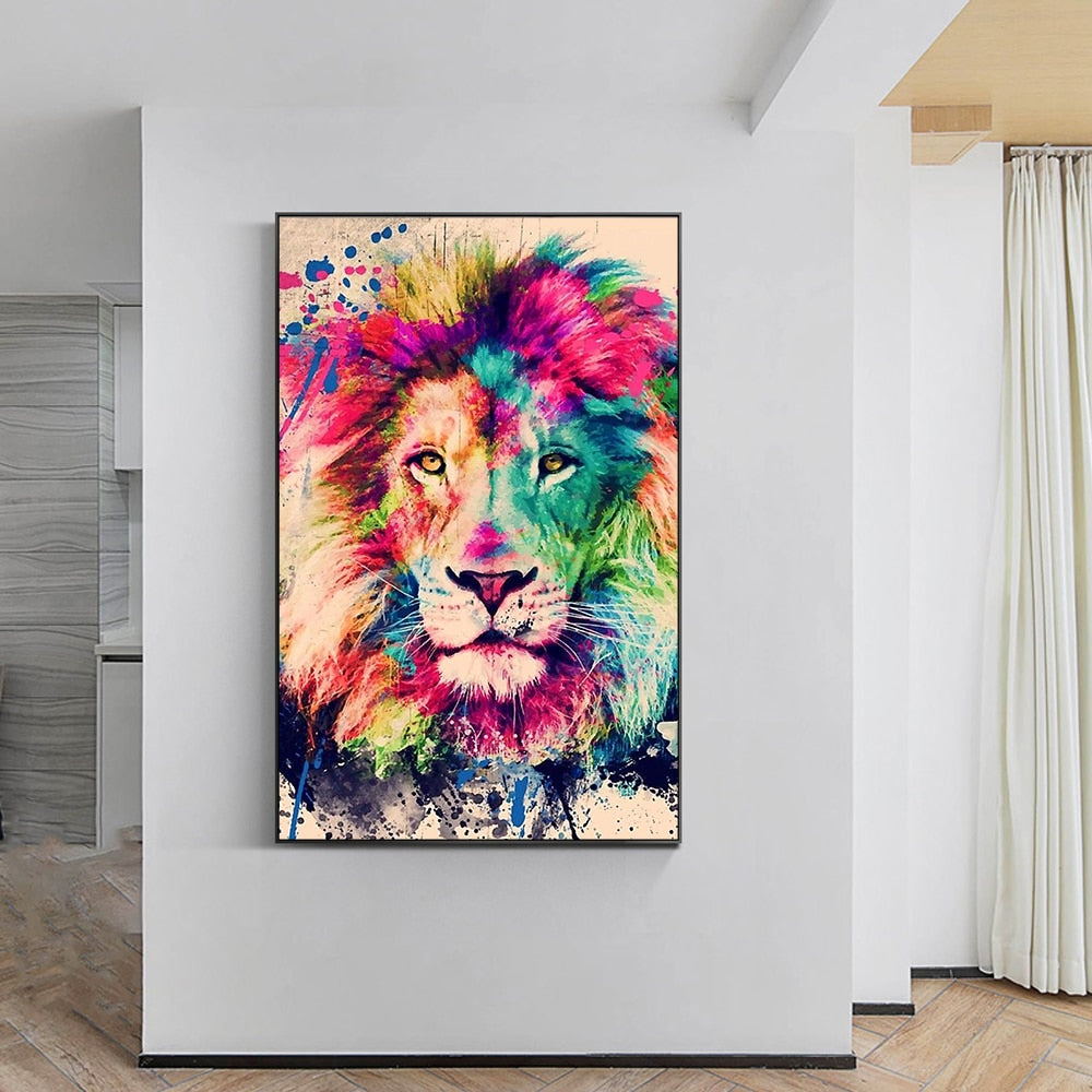 CORX Designs - Colorful Lion Wall Art Canvas - Review