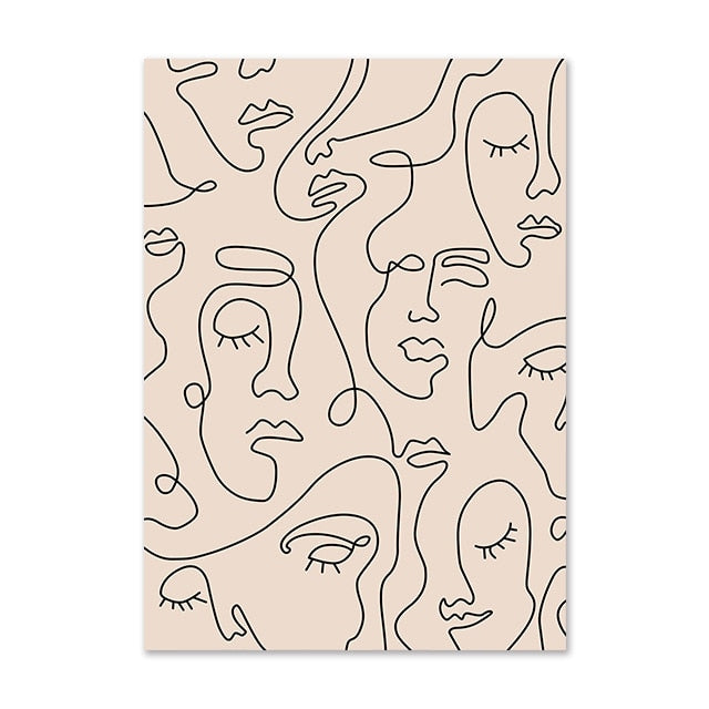CORX Designs - Abstract Single Line Face Art Leaves Canvas - Review
