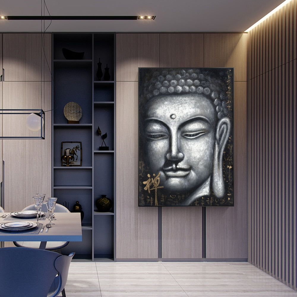 CORX Designs - Sliver Buddha Oil Painting Canvas Art - Review