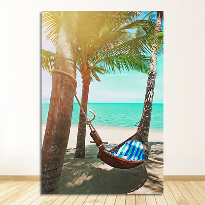 CORX Designs - Beach Surfboard Coconut Tree Hammock Canvas Art - Review