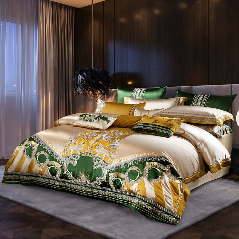 CORX Designs - Kronos Luxurious Silk Jacquard Duvet Cover Bedding Set - Review