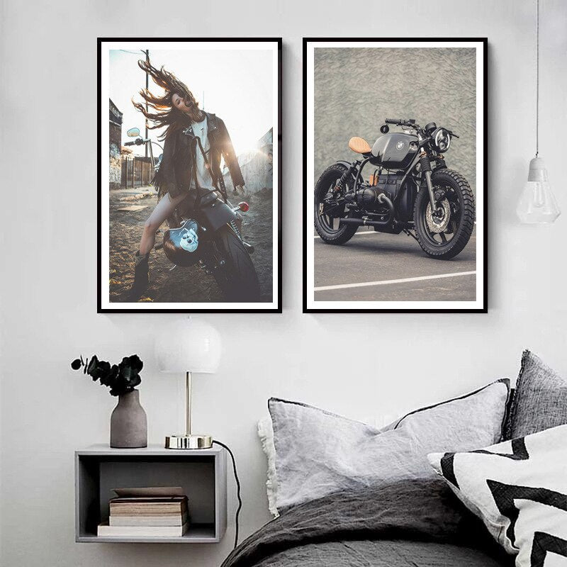 CORX Designs - Cool Motorcycle Knight Locomotive Canvas Art - Review