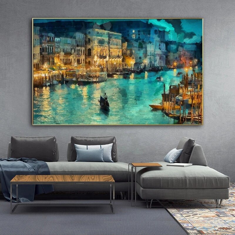 CORX Designs - Water City Venice Oil Painting Canvas Art - Review
