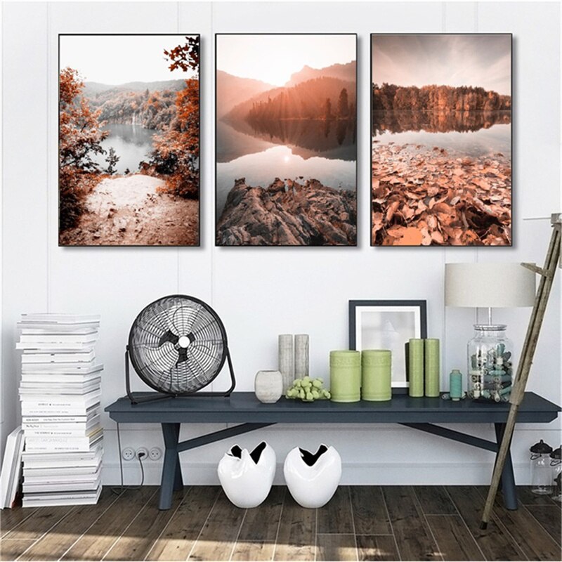 CORX Designs - Autumn Forest Lake Canvas Art - Review