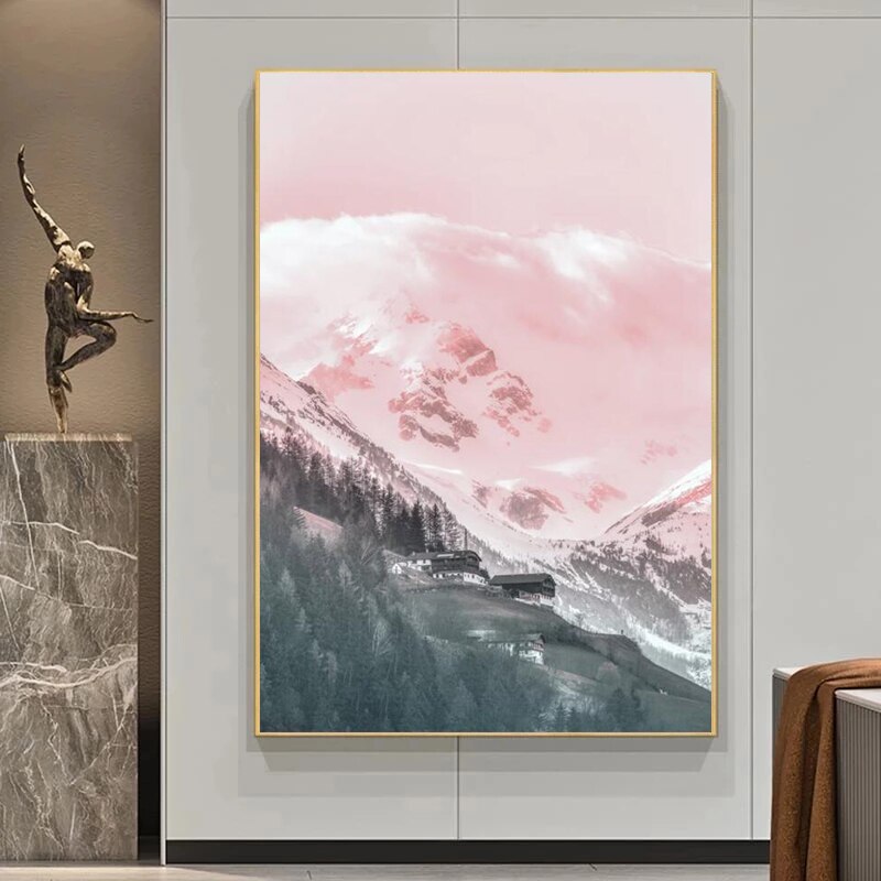 CORX Designs - Pink Snow Mountain Canvas Art - Review