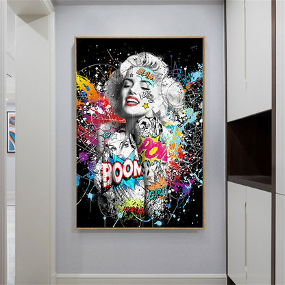 CORX Designs - Marilyn Monroe Pop Street Graffiti Fashion Canvas Art - Review