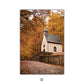 CORX Designs - Late Autumn Arch Bridge Forest Hut Leaves Canvas Art - Review