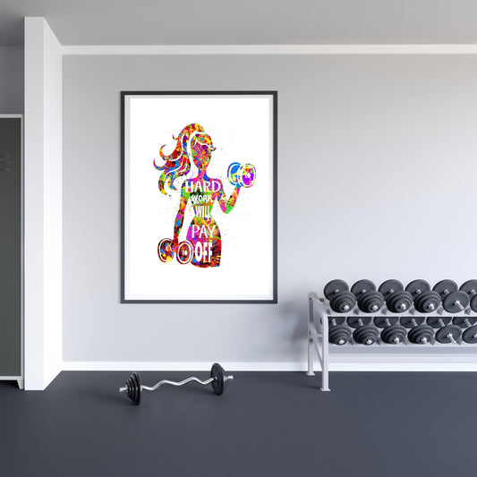 CORX Designs - Workout Woman Watercolor Motivational Canvas Art - Review