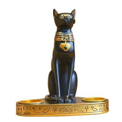 CORX Designs - Egyptian Cat Candle Holder Resin Statue - Review