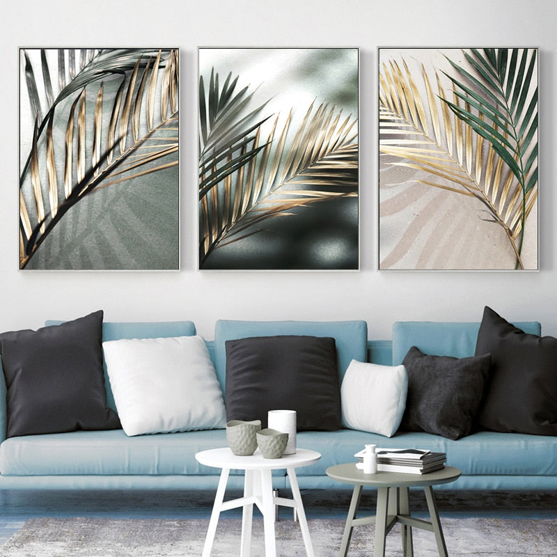 CORX Designs - Golden Palm Leaf Canvas Art - Review