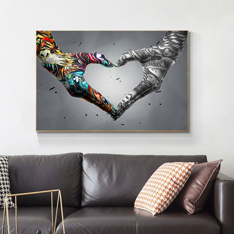 CORX Designs - Abstract Graffiti Heart Hand Canvas Art - Review