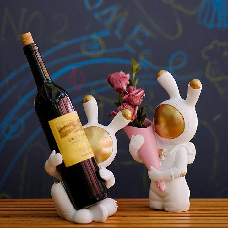 CORX Designs - Astronaut Space Rabbit Wine Holder Storage Statue - Review