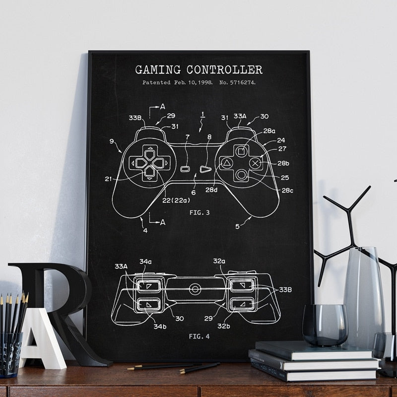 CORX Designs - Gaming Controller Blueprint Canvas Art - Review