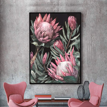 CORX Designs - Vintage Pink Flowers Leaves Canvas Art - Review